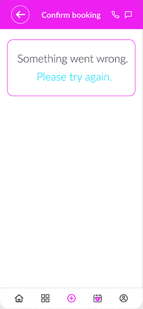 Error screen of OneEntry Service React Native template